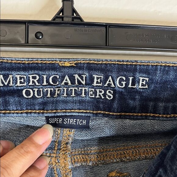 American Eagle super stretch sz 00 Short blue denim jeans - Picture 5 of 9